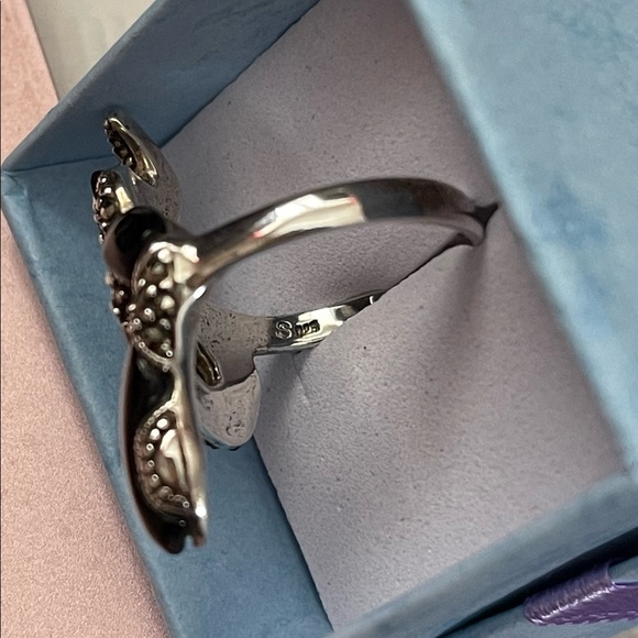 Sterling Silver Black Onyx Snake Ring from India - Picture 6 of 6